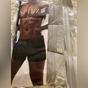 Spiez Mens Black Pack Of 3 Boxer Briefs Underwear Size XXX-Large Gray NWT